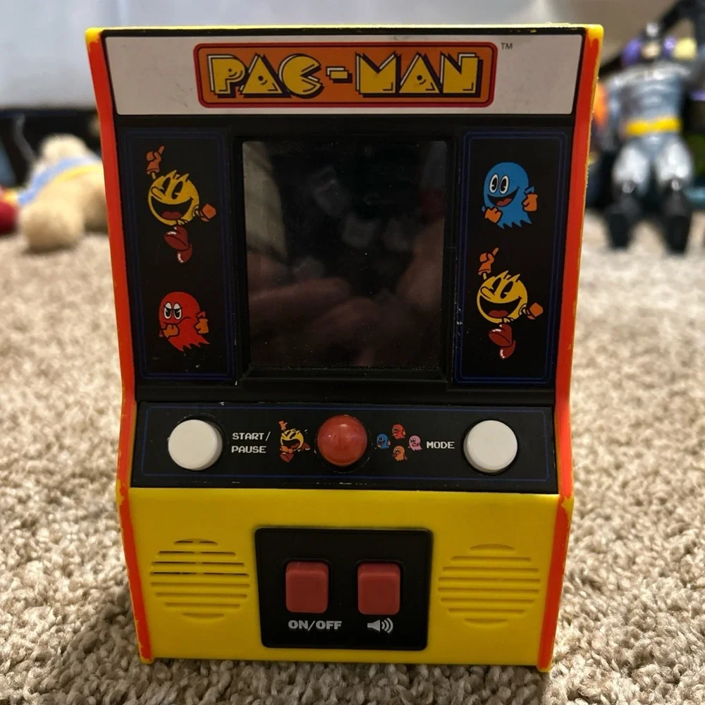 Pac-Man Mini Arcade Game - Yellow and Red